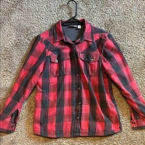 L.L. Bean Primaloft lined Flannel shirt
